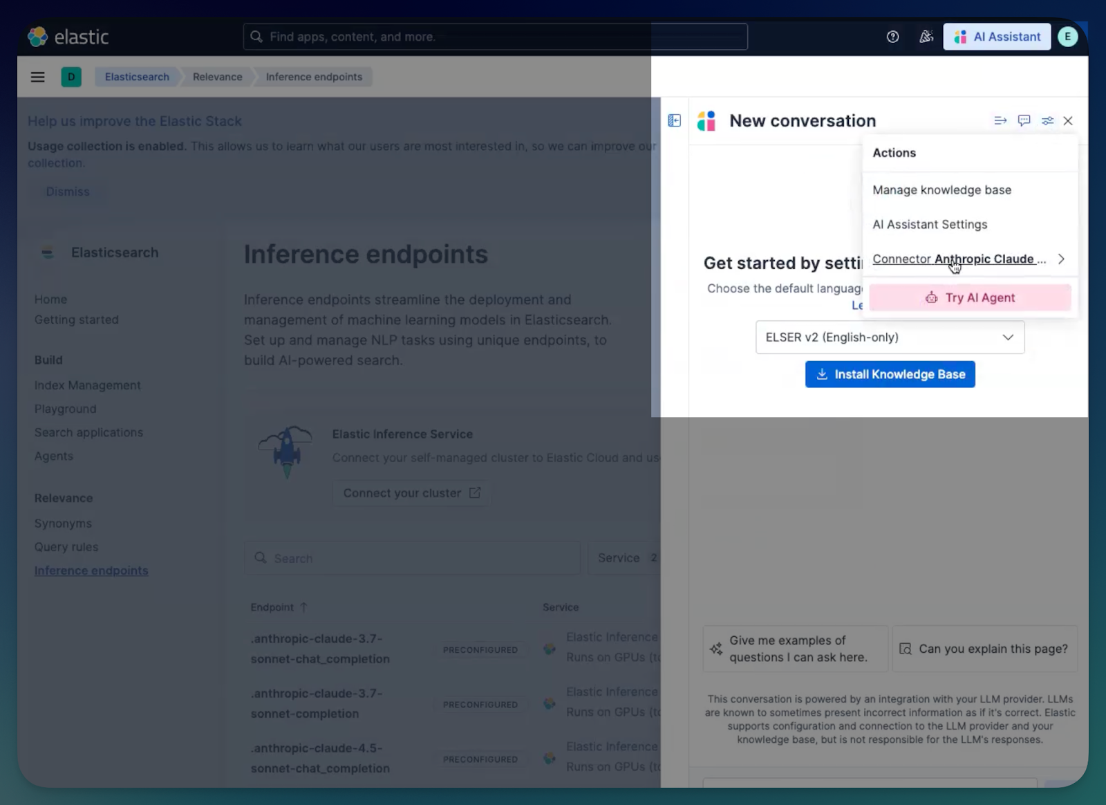 EIS via Cloud Connect: Connector Anthropic Claude