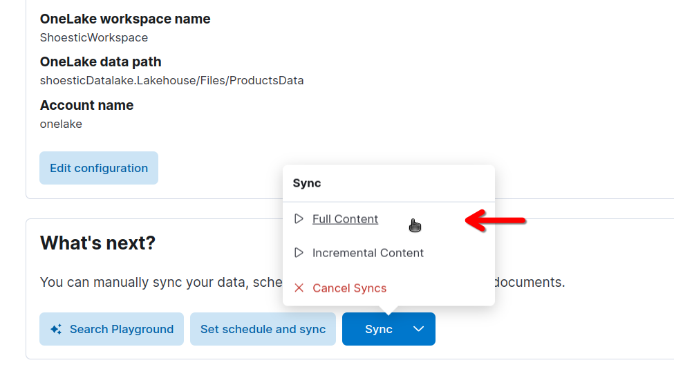 Full Content Sync