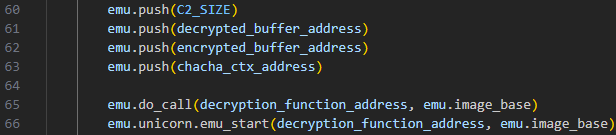 Calling LUMMA C2 decryption function
