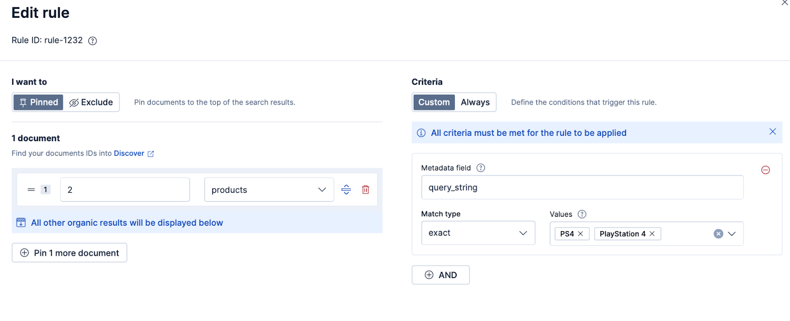 Wie man einen Regelsatz für Abfrageregeln in Elasticsearch bearbeitet