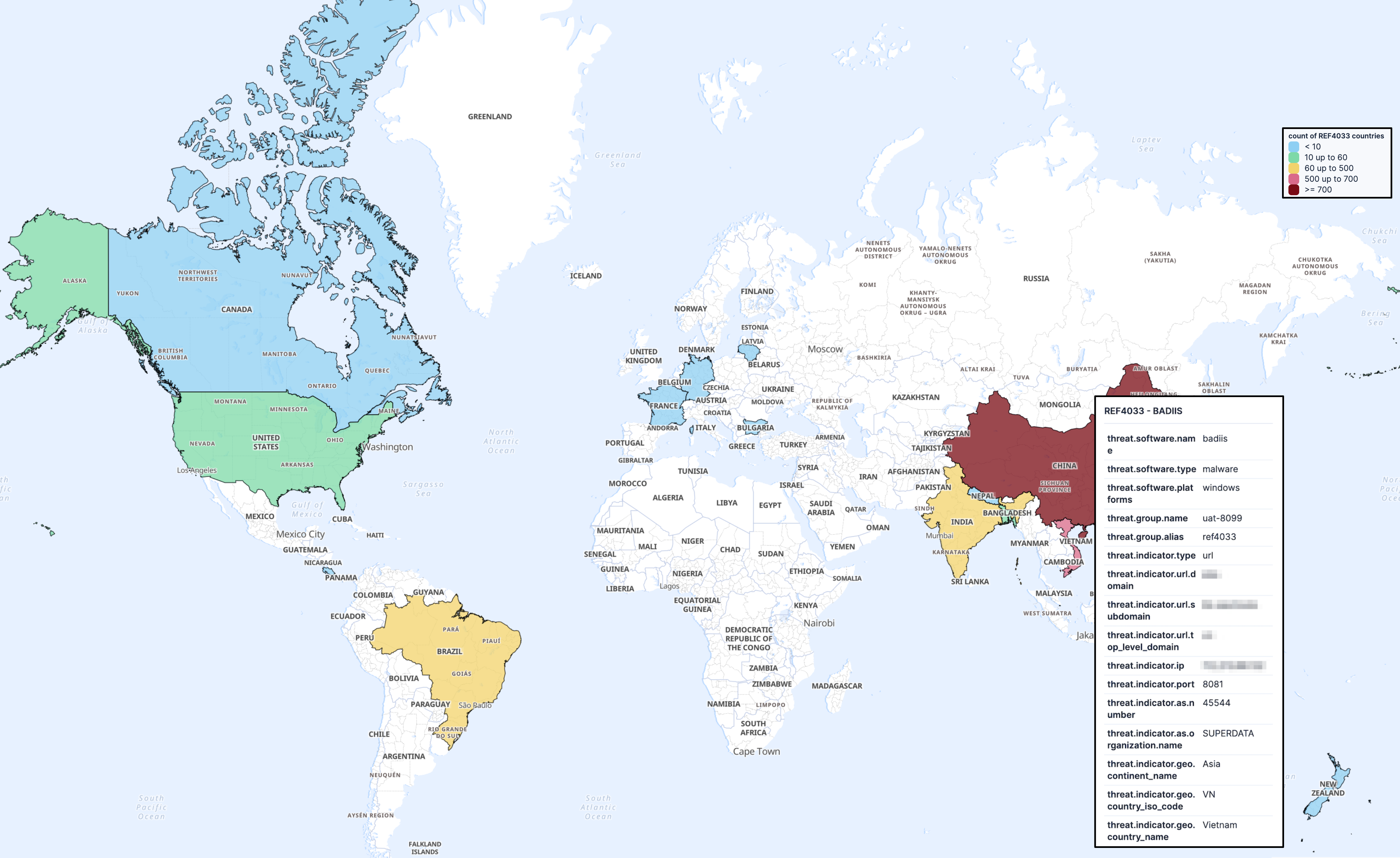 Victim mapped via Geo IP
