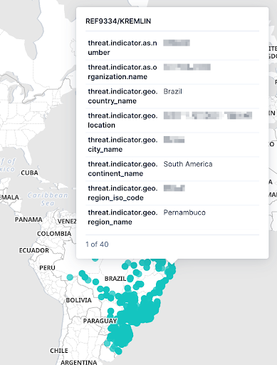 Map showing infected hosts attempting to check into the canary domain  So while these systems are still infected with the final component of KREMLIN, this has temporarily degraded and manipulated the campaign's defense mechanisms and could provide defenders with additional time to identify and remediate infected endpoints. 