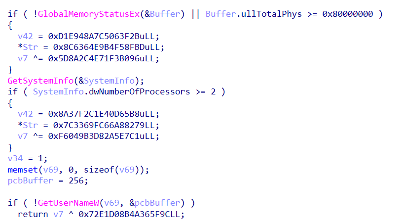 System enumeration checks