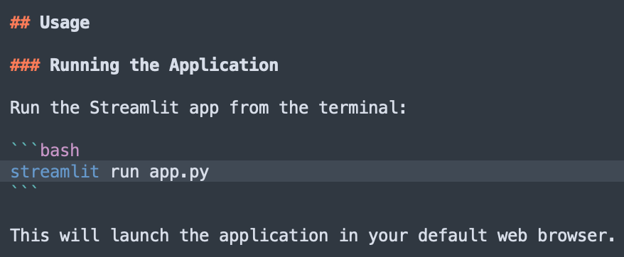 Python Application README.txt usage