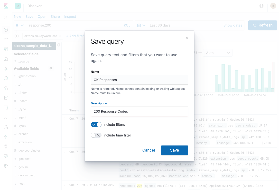 Saving your query for reuse