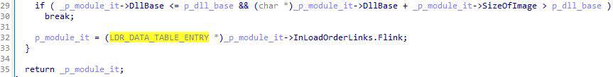 Searching for module in own process
