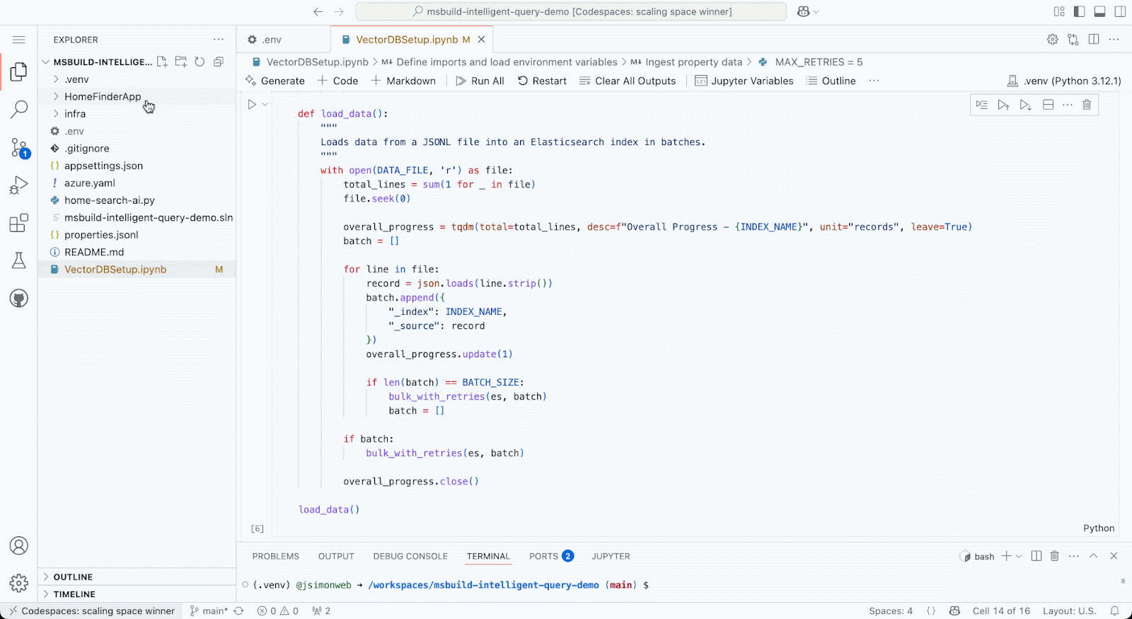 Erstellung der Datei appsetting.json zur Konfiguration der C#-Anwendung.