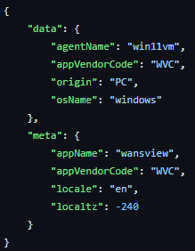 POST request to https://sdc-portal.ajcloud.net/api/v1/app-startup