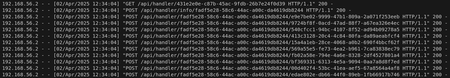 C2 traffic log