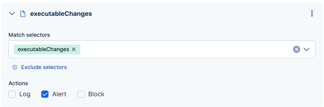 Figure 8: Defend for Containers executableChanges alert response