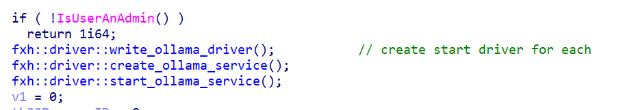 Write driver, create service, start service