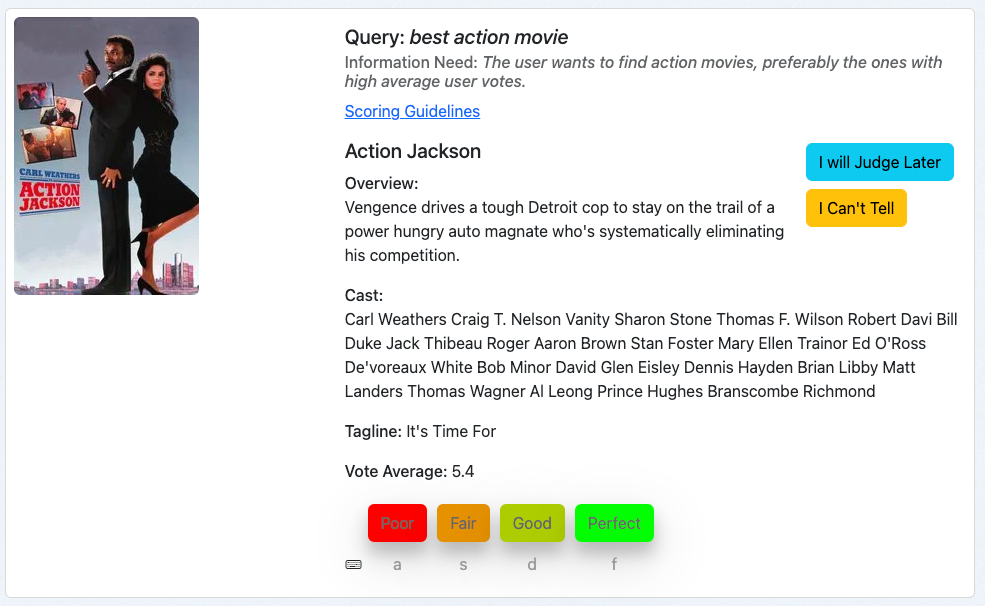 Ein Beispiel aus dem Film „Action Jackson“ für die Suchanfrage „bester Actionfilm“: