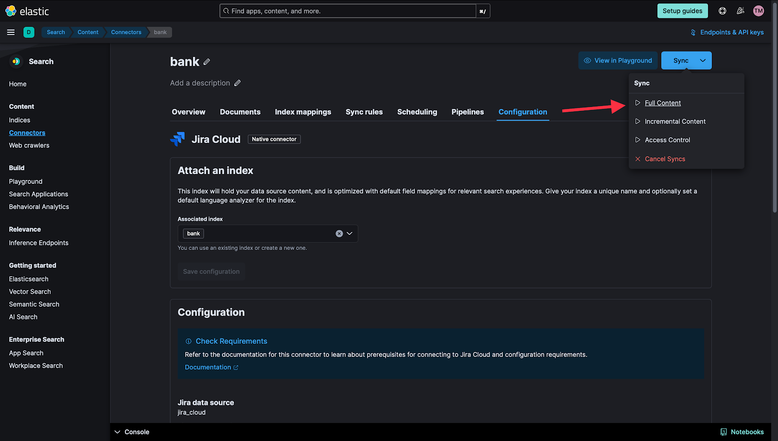  synchronize data elastic jira connector