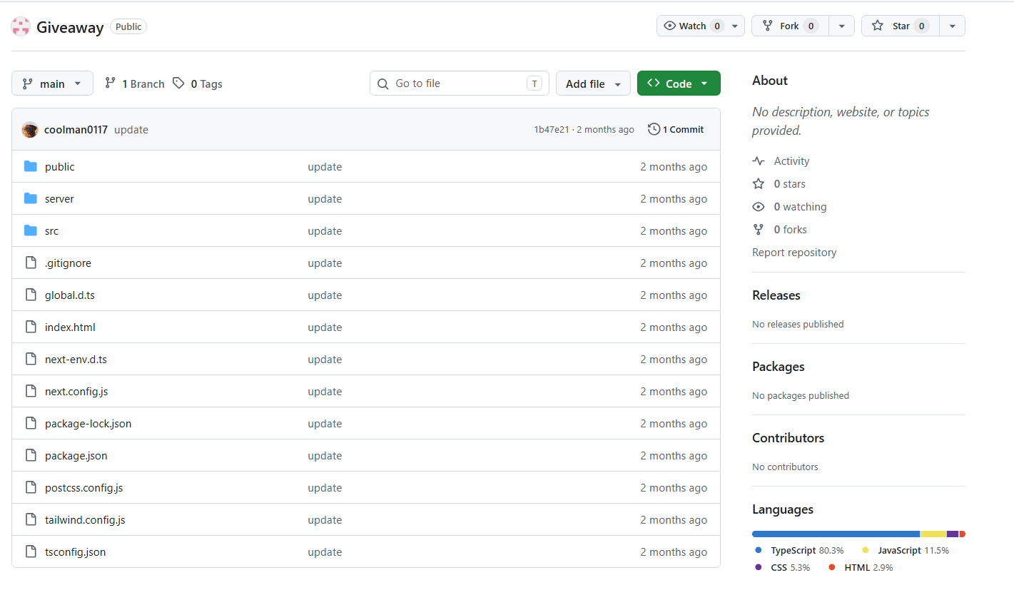 Trojanized repo found on GitHub titled Giveaway