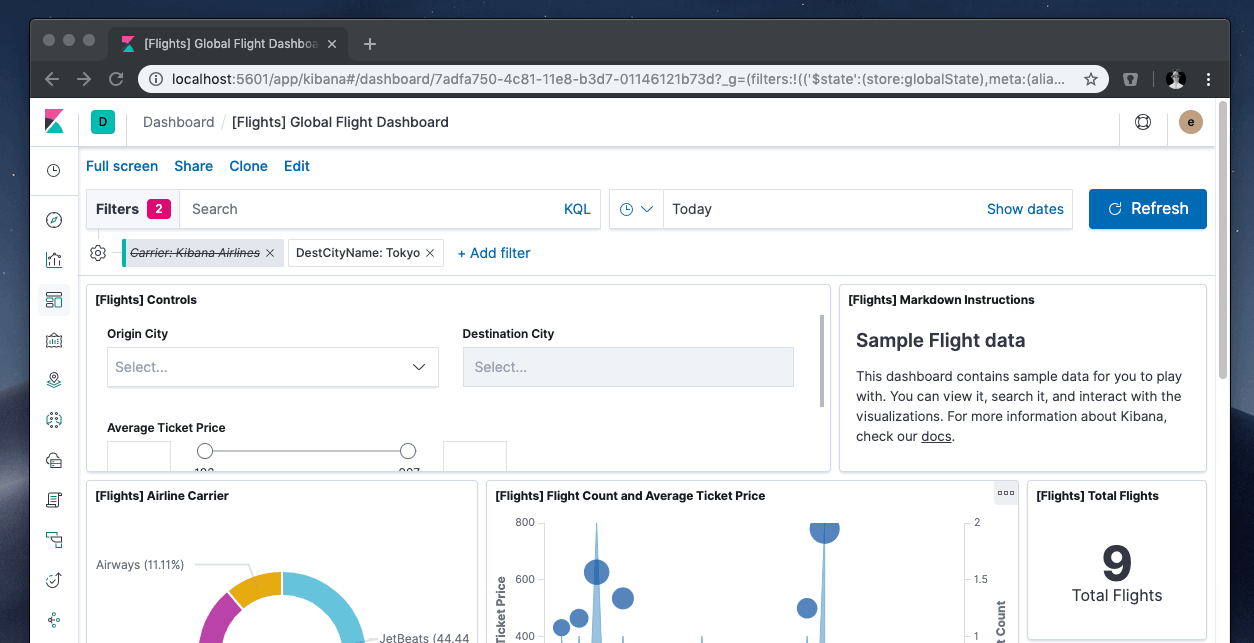 New look for timepicker and filters in Kibana 7.0.0