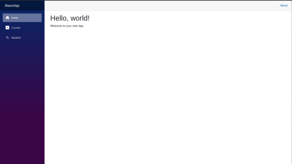 Blazor, hola mundo