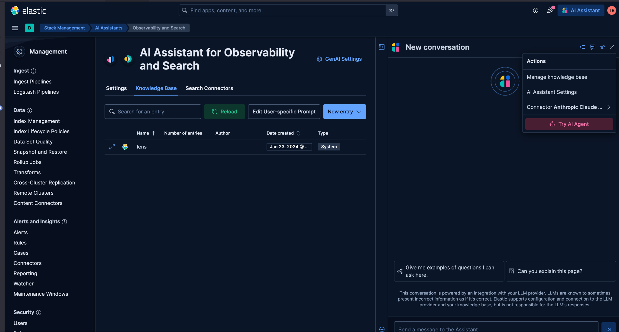 AI Assistant knowledge base conversation with Cisco ISE troubleshooting steps