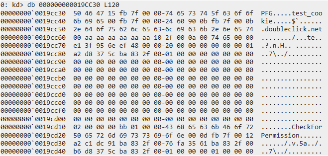 LUMMA dumping the cookie in clear text from Chrome