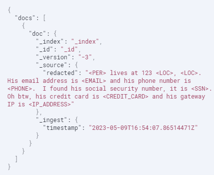pii output code 2