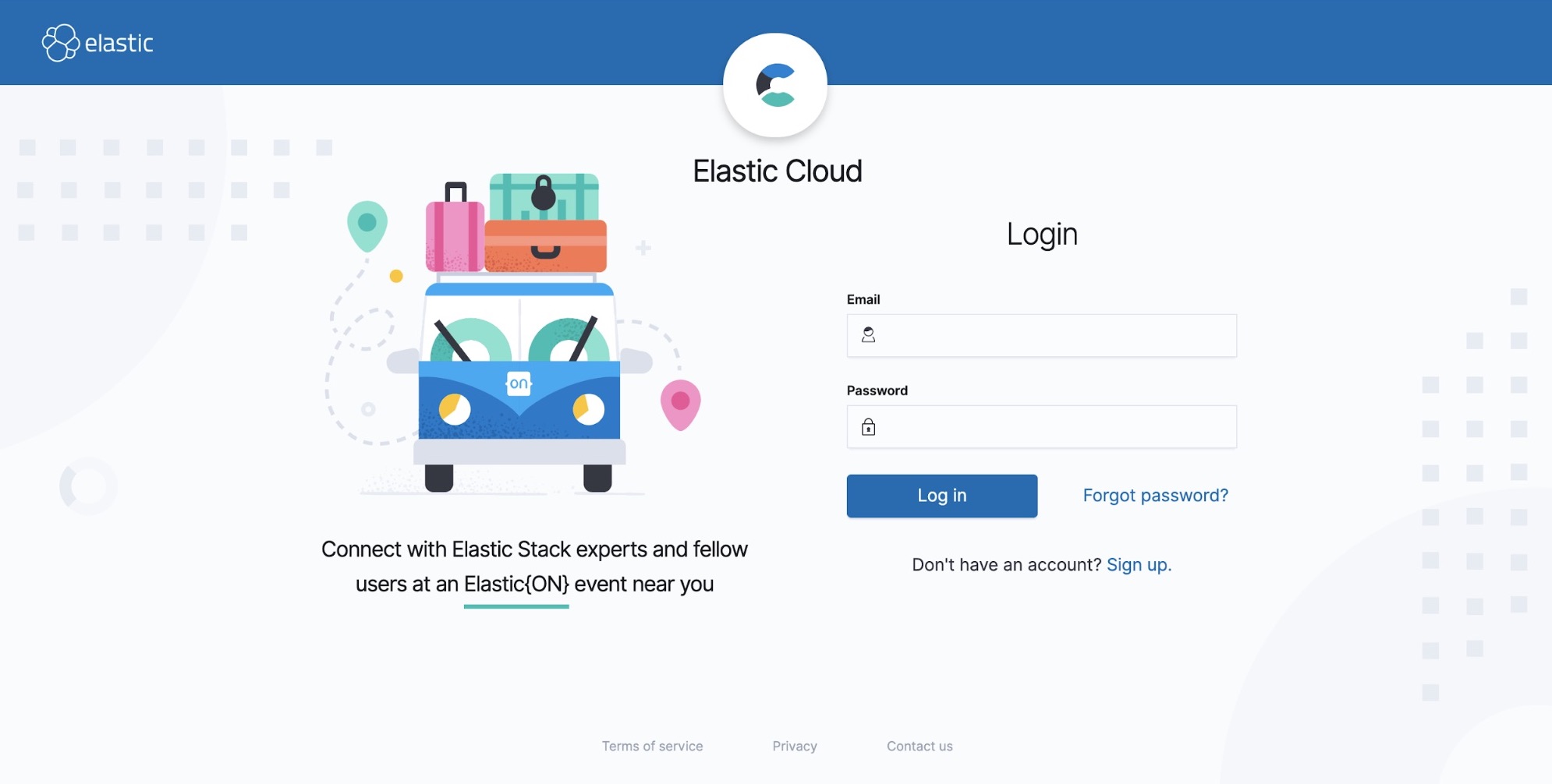 Elastic Cloud login