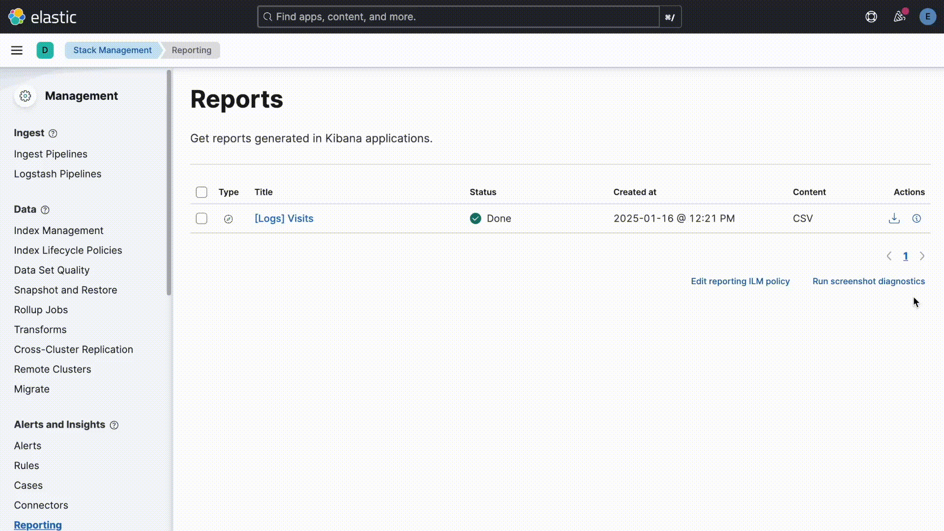 Inspect the query used for CSV export