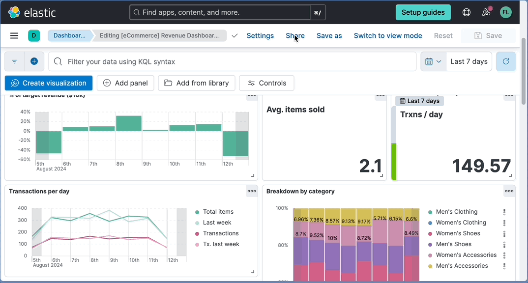 getting a shareable link for a dashboard