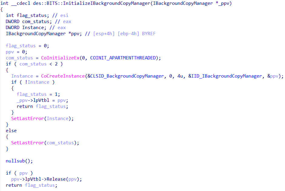 Initializing IBackgroundCopyManager interface