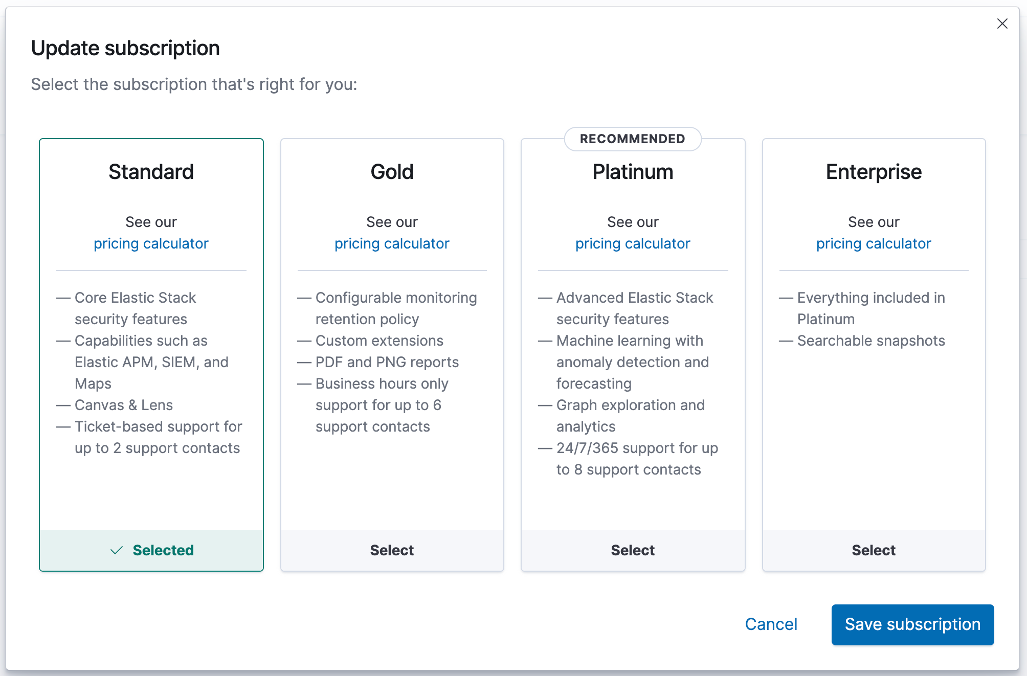 Image of self-service options for Amazon Web Services