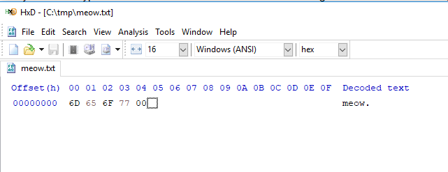 Data written to custom file