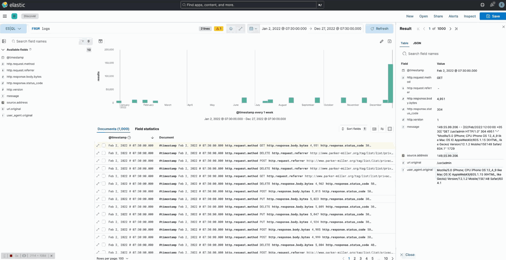 Create WHERE clause filters from Discover table or sidebar