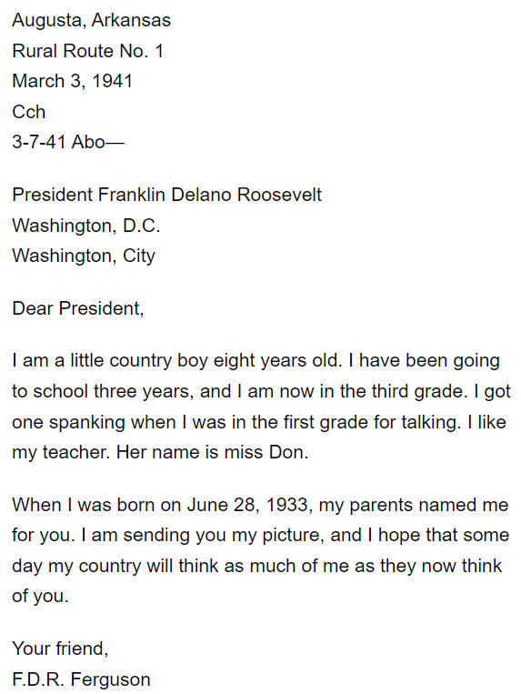 Text jina-ocr-v1 extracted from a handwritten 1941 letter to Franklin D. Roosevelt
