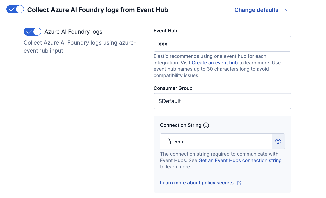Azure AI Foundry logs