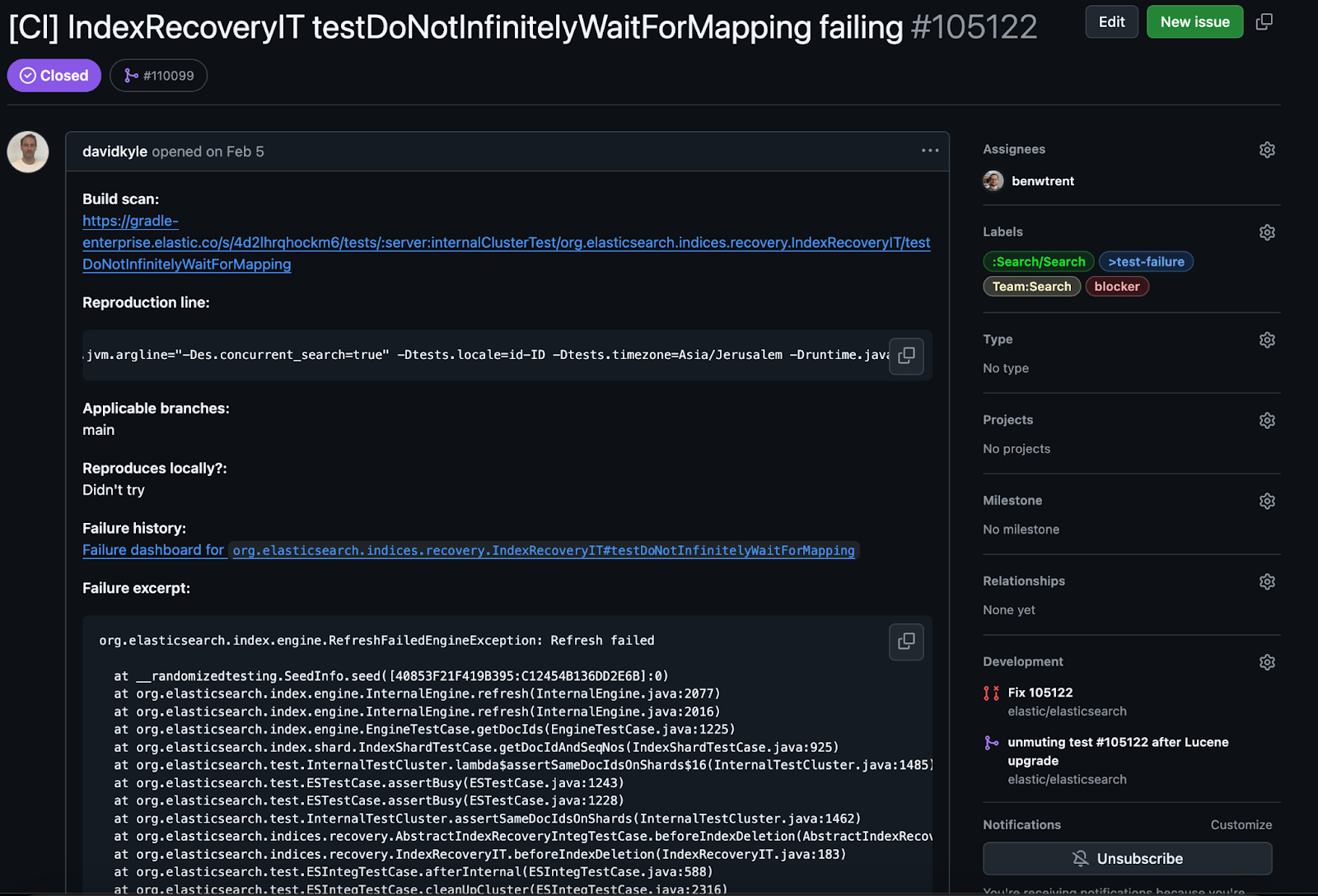 Problema en GitHub: https://github.com/elastic/elasticsearch/issues/105122