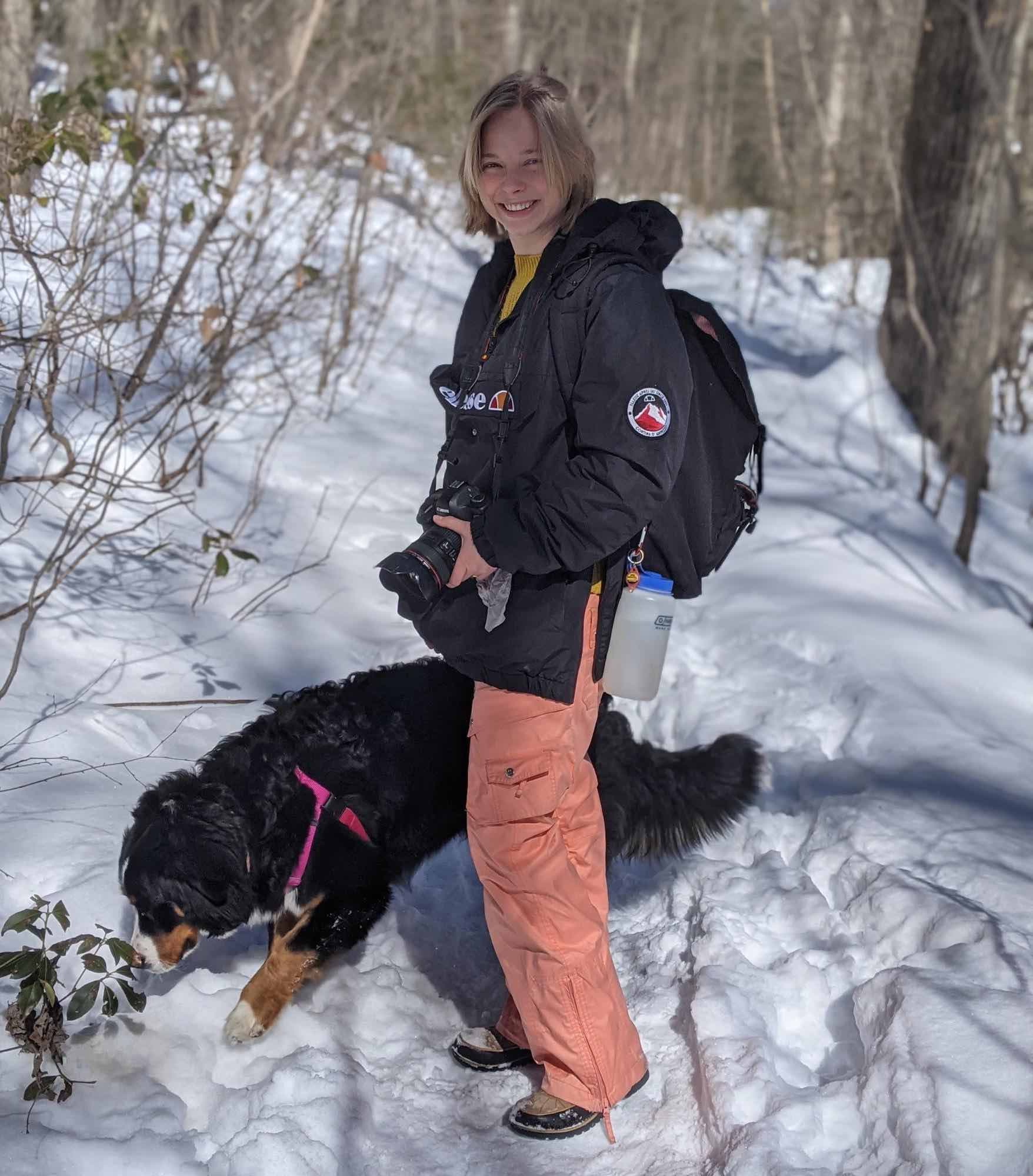 Dasha hiking.