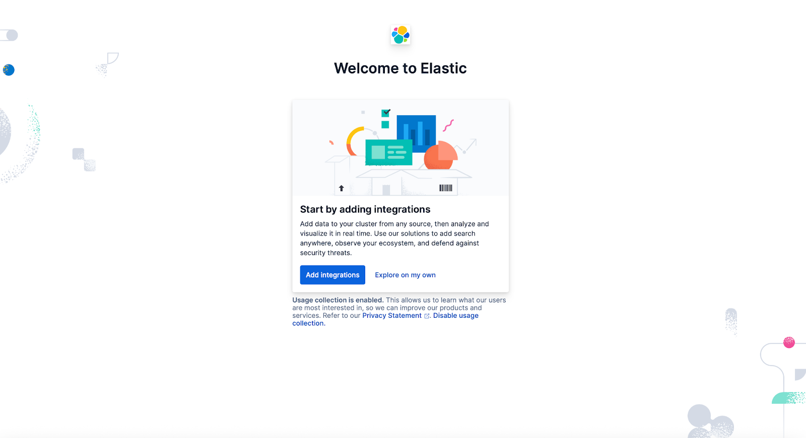 Set up integrations after getting started with Elastic locally