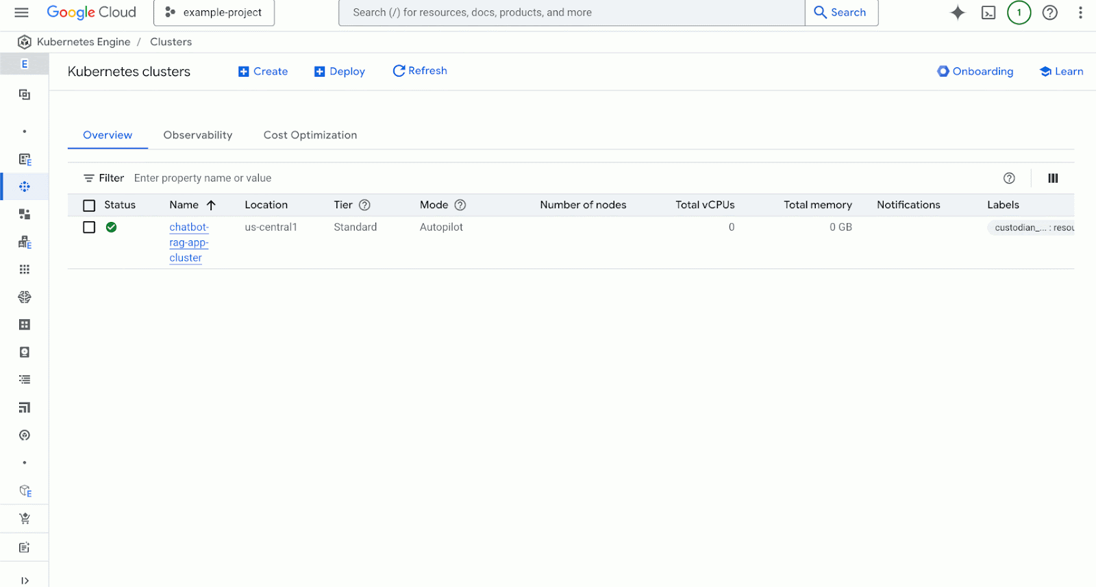 Expose the deployed app rag chatbot app with Google Kubernetes Engine