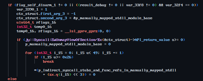 Example cleanup routine when self-disarm is triggered