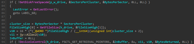 Retrieving file data extents