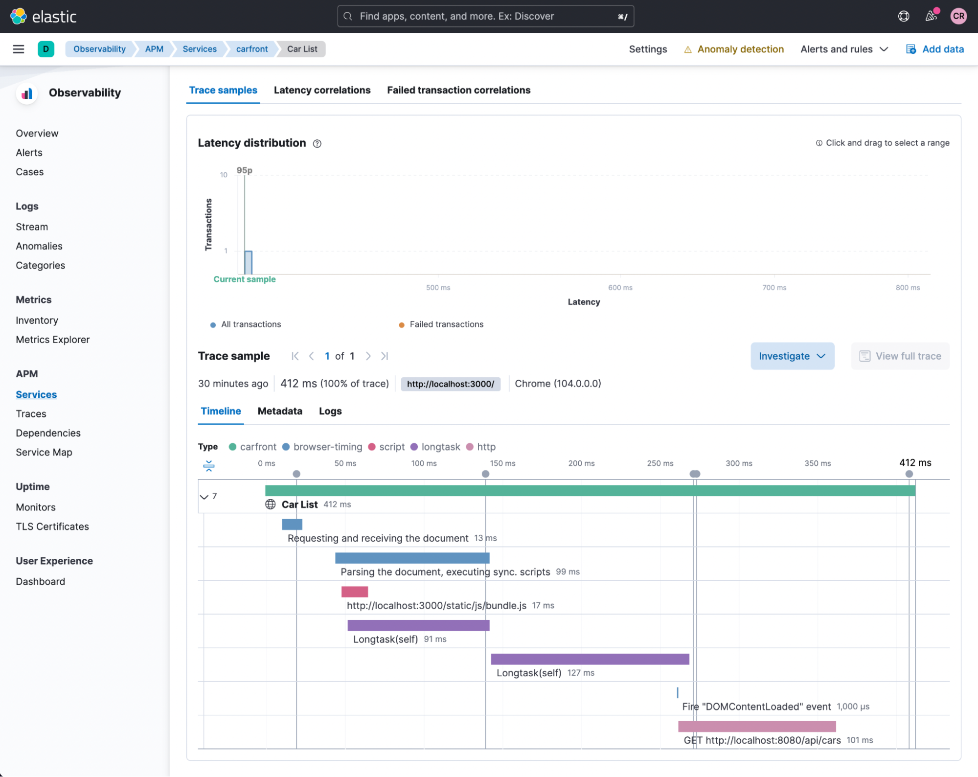 Elastic APMでリアルユーザー監視（RUM）を実行 | Elastic Blog