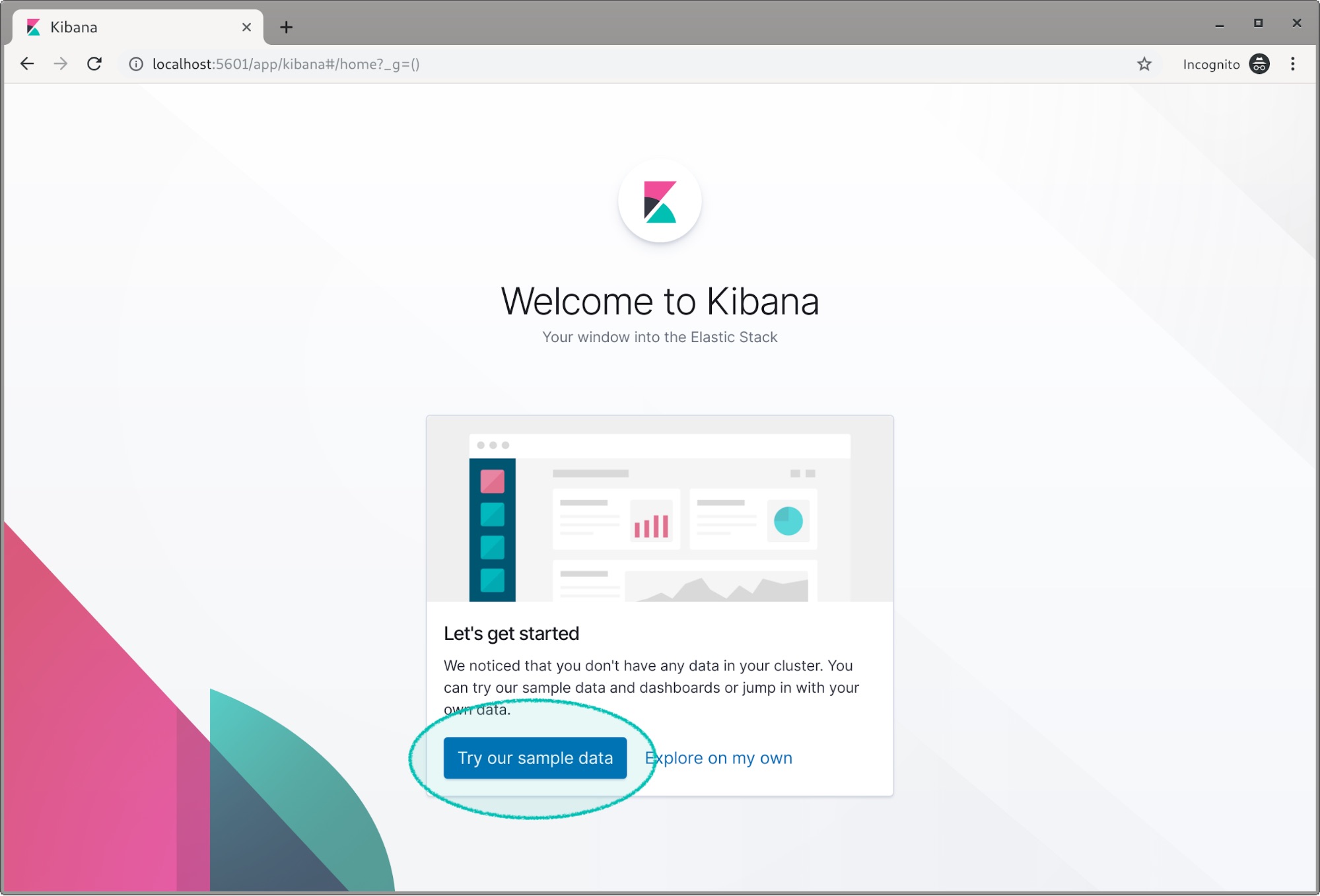 Cargar datos de muestra en Kibana