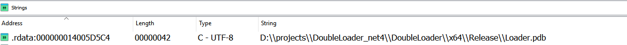 PDB path in DOUBLELOADER