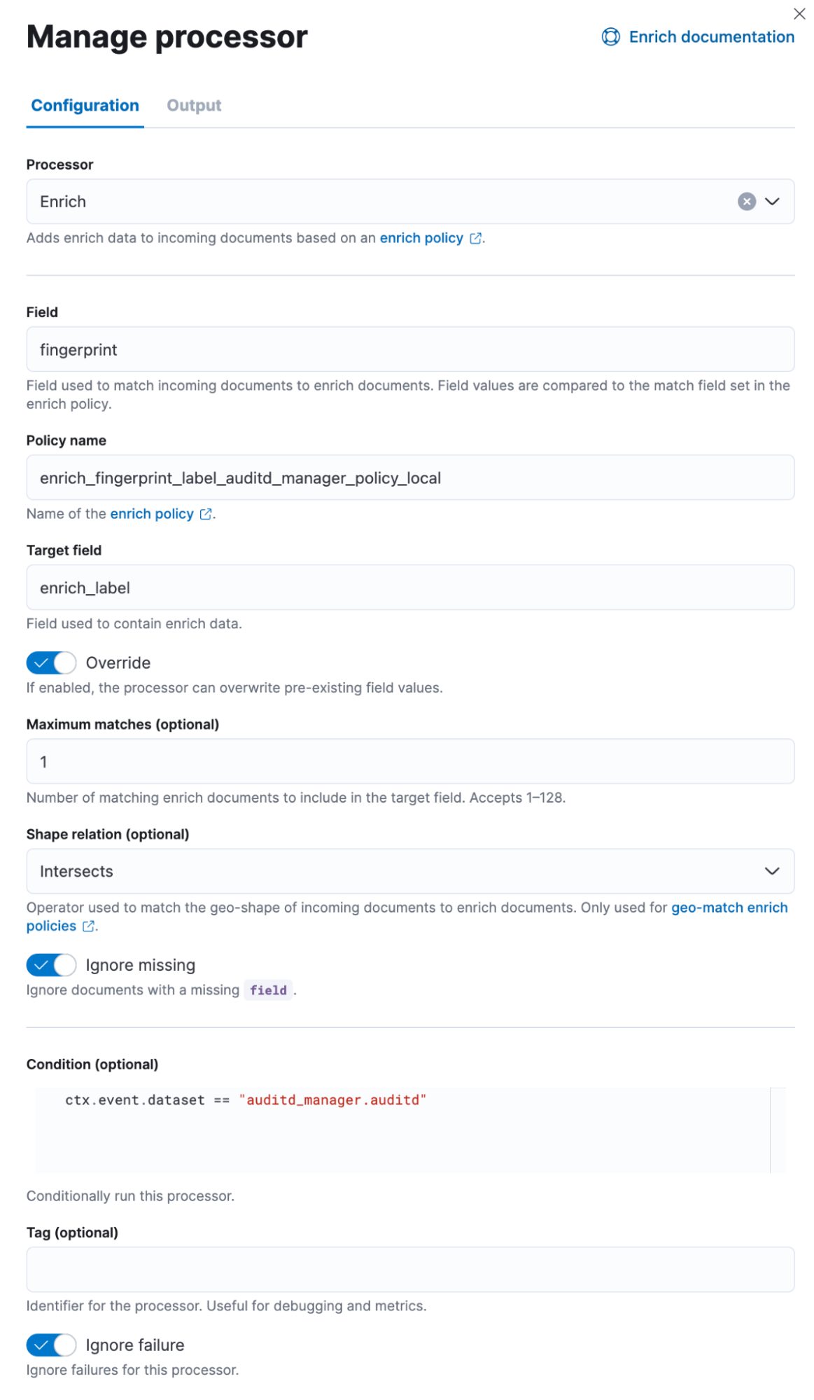 Configuration example