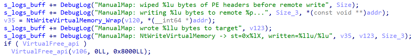 ManualMap PE headers wiping