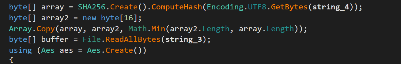 Generating decryption AES key and IV