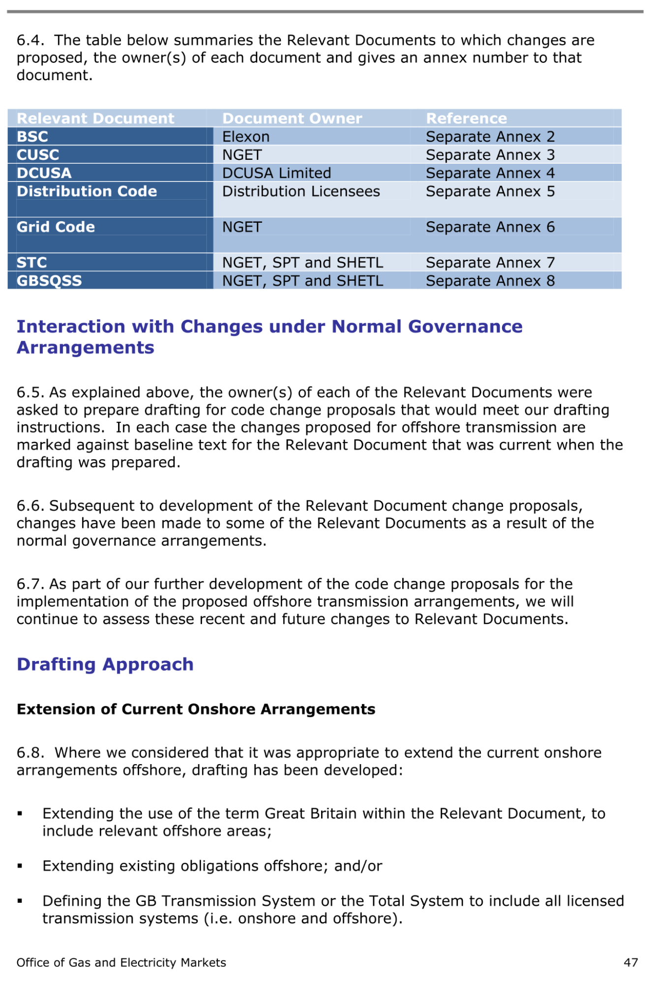 Ofgem PDF page with a data table, used to test jina-ocr-v1 on documents mixing tables and body text
